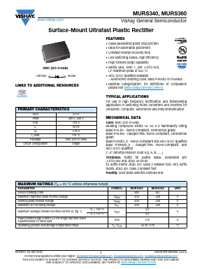 MURS360-M3/9AT Datasheet PDF Vishay Semiconductors