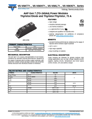 VS-VSKH71 Datasheet PDF Vishay Semiconductors