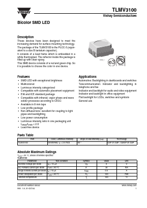 TLMV3100 Datasheet PDF Vishay Semiconductors