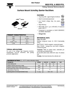 MSS1P2L-E3 Datasheet PDF Vishay Semiconductors