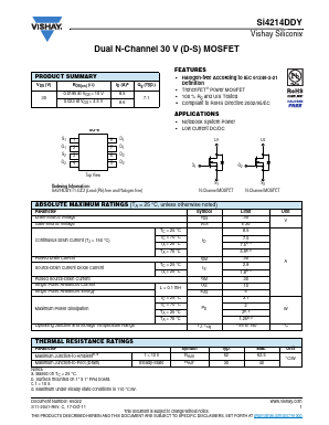 SI4214DDY-T1-GE3 Datasheet PDF Vishay Semiconductors
