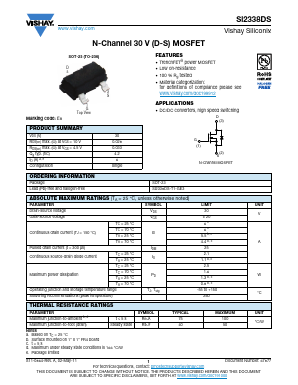 SI2338DS-T1-GE3 Datasheet PDF Vishay Semiconductors