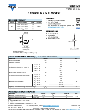 SI2356DS-T1-GE3 Datasheet PDF Vishay Semiconductors