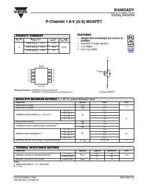 SI4465ADY Datasheet PDF Vishay Semiconductors