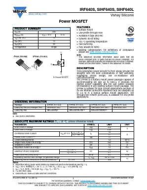 IRF640SPBF Datasheet PDF Vishay Semiconductors