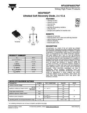 HFB30PA60CPBF Datasheet PDF Vishay Semiconductors