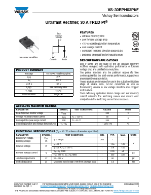 30EPH03PBF Datasheet PDF Vishay Semiconductors