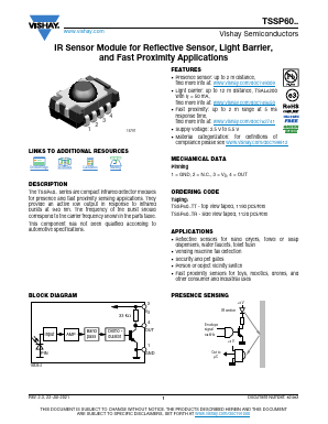 TSSP6056 Datasheet PDF Vishay Semiconductors