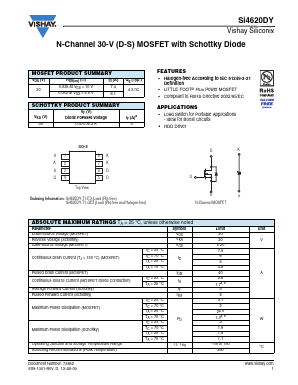 SI4620DY Datasheet PDF Vishay Semiconductors