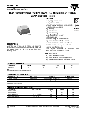 VSMF3710 Datasheet PDF Vishay Semiconductors