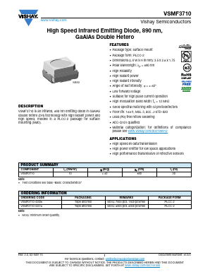 VSMF3710-GS18 Datasheet PDF Vishay Semiconductors