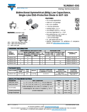 VLIN26A1-03G Datasheet PDF Vishay Semiconductors