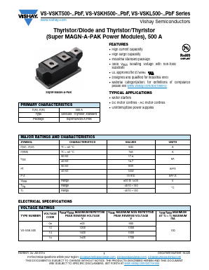 VS-VSKL500-12PBF Datasheet PDF Vishay Semiconductors