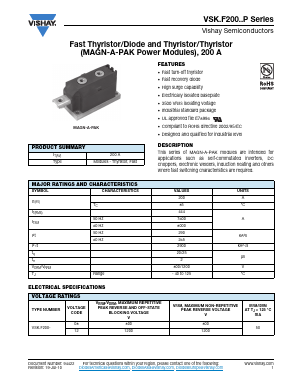 VSKTF200 Datasheet PDF Vishay Semiconductors