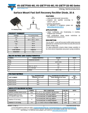 VS-20ETF08S-M3 Datasheet PDF Vishay Semiconductors