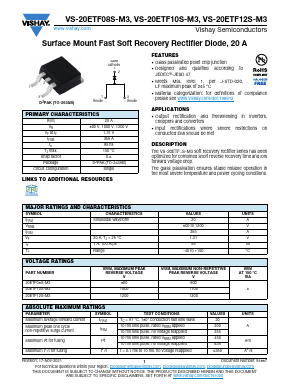 VS-20ETF08S-M3 Datasheet PDF Vishay Semiconductors