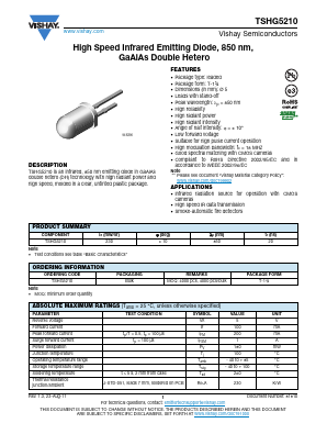 TSHG5210 Datasheet PDF Vishay Semiconductors