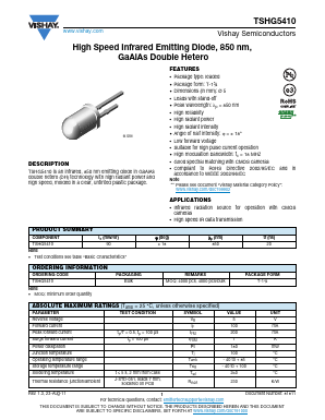 TSHG5410 Datasheet PDF Vishay Semiconductors