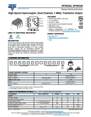 SFH6325-X009T Datasheet PDF Vishay Semiconductors