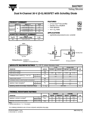 SI4376DY Datasheet PDF Vishay Semiconductors