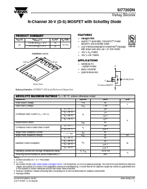 SI7720DN Datasheet PDF Vishay Semiconductors