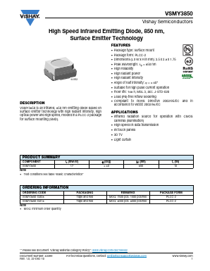 VSMY3850-GS08 Datasheet PDF Vishay Semiconductors