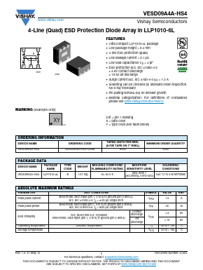 VESD09A4A-HS4-GS08 Datasheet PDF Vishay Semiconductors