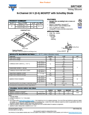 SIR774DP-T1-GE3 Datasheet PDF Vishay Semiconductors