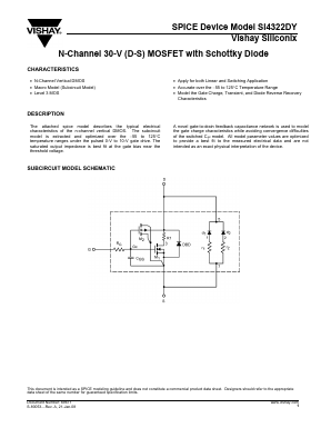 SI4322DY Datasheet PDF Vishay Semiconductors