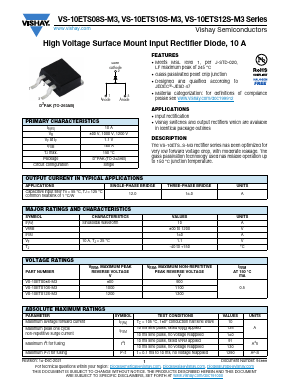 VS-10ETS08S-M3 Datasheet PDF Vishay Semiconductors