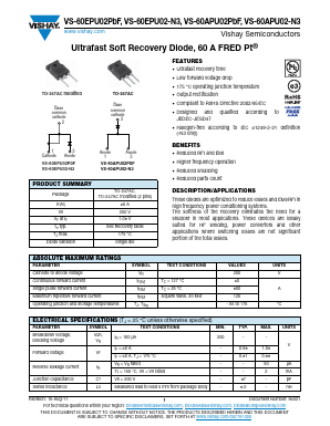 60EPU02PBF Datasheet PDF Vishay Semiconductors