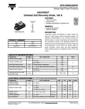 HFA180NH40PBF Datasheet PDF Vishay Semiconductors