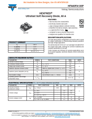 HFA60FA120P Datasheet PDF Vishay Semiconductors