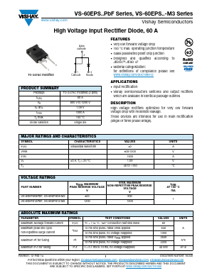 VS-60EPS08-M3 Datasheet PDF Vishay Semiconductors
