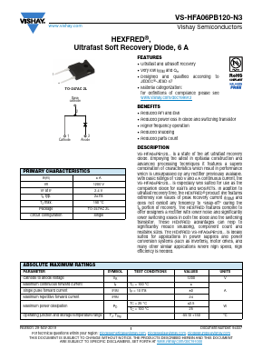 HFA06PB120-N3 Datasheet PDF Vishay Semiconductors