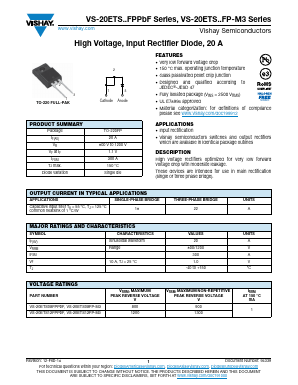 VS-20ETS08FP-M3 Datasheet PDF Vishay Semiconductors
