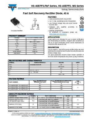 VS-40EPF0.PBF Datasheet PDF Vishay Semiconductors