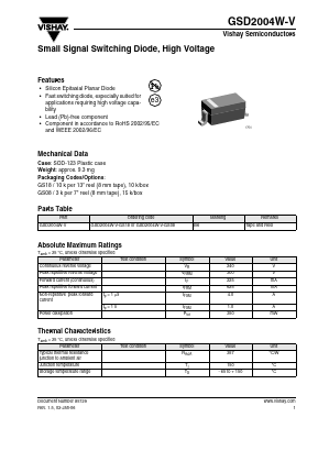 GSD2004W-V-GS18 Datasheet PDF Vishay Semiconductors