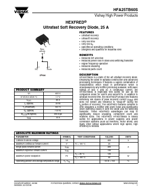 HFA25TB60S Datasheet PDF Vishay Semiconductors