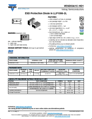 VESD03A1C-HD1 Datasheet PDF Vishay Semiconductors