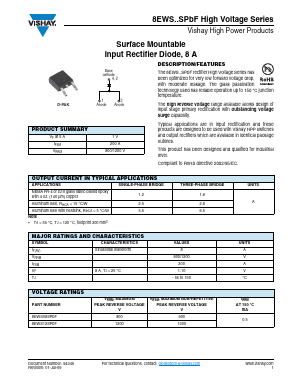 8EWS12STRRPBF Datasheet PDF Vishay Semiconductors