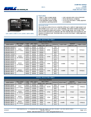 DCMFW03-12S12 Datasheet PDF Wall Industries,Inc.