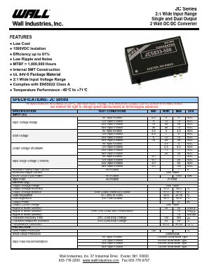 JC12D12-83 Datasheet PDF Wall Industries,Inc.