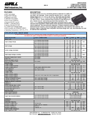 MSKW12S15W5 Datasheet PDF Wall Industries,Inc.