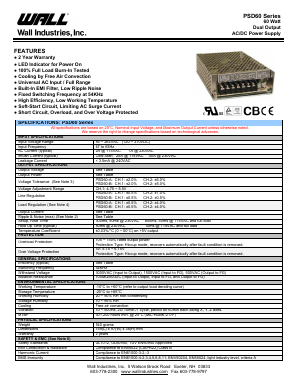 PSD60 Datasheet PDF Wall Industries,Inc.