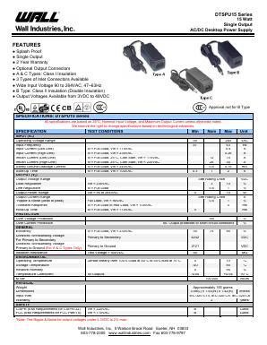 DTSPU15B-101 Datasheet PDF Wall Industries,Inc.