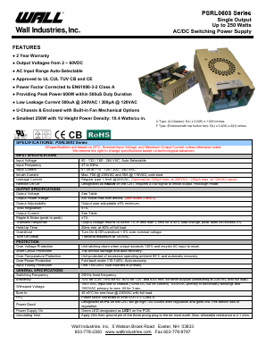 PSRL0603X-09 Datasheet PDF Wall Industries,Inc.