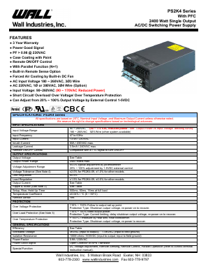 PS2K4-24 Datasheet PDF Wall Industries,Inc.