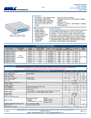 DCHBU200-72S48-PTH Datasheet PDF Wall Industries,Inc.