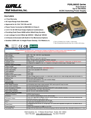 PSRL0603D Datasheet PDF Wall Industries,Inc.